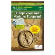 Europa. Romania. Uniunea Europeana. Fise cu suport cartografic pentru portofoliu de Catalina SERBAN