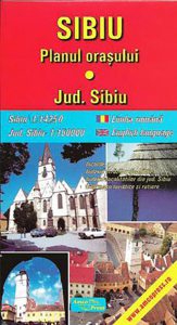 Harta - Sibiu, planul orasului   Judetul Sibiu