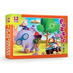 Puzzle. O plimbare prin safari, 12 piese