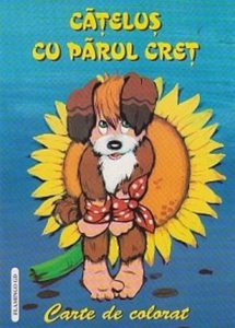 Catelus cu parul cret - Carte de colorat