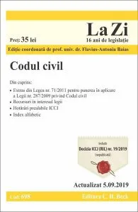 Codul civil (actualizat la 5.09.2019) de Flavius-Antoniu Baias