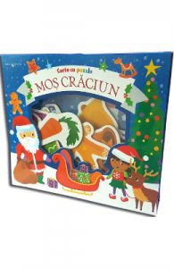 Bebe invata. Carte cu puzzle. Mos craciun