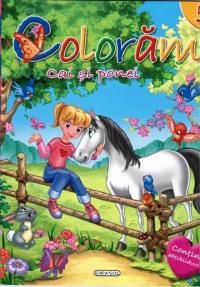 Coloram 5: Cai si ponei (Contine abtibilduri)
