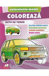 Coloreaza auto de teren. Autocolante model