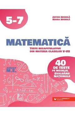 Matematica. 40 de teste pe modelul Evaluarii Nationale - Clasa 5-7