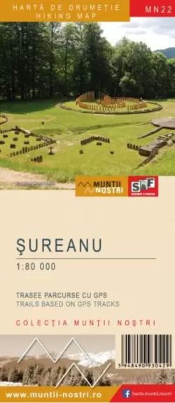 Munții Șureanu. Hartă de drumeție - Munții noștri