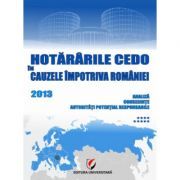 Hotararile CEDO in cauzele impotriva Romaniei 2013. Analiza, consecinte, autoritati potential responsabile. Volumul 9