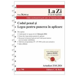 Codul penal si Legea pentru punerea in aplicare. Actualizat la 25. 01. 2024