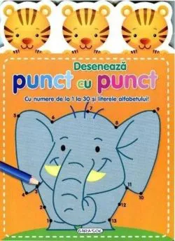 Desenează punct cu punct. Cu numere de la 1 la 30 și literele alfabetului