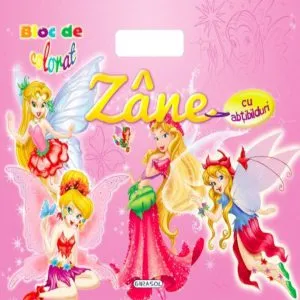 Bloc de colorat cu abtibilduri - Zane
