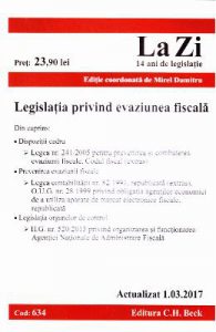 Legislatia privind evaziunea fiscala act. 1.03.2017