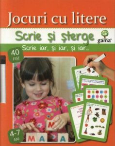 Scrie si sterge - Jocuri cu litere - 40 fise - 4-7 ani