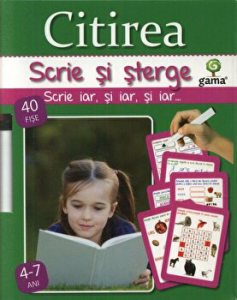 Scrie si sterge. Citirea. 40 fise. 4-7 ani