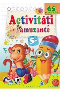 Activitati amuzante. Maimutica 65 autocolante 5 ani