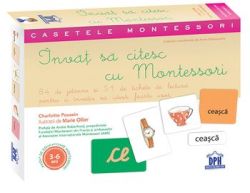 Invat sa citesc cu Montessori - 84 de jetoane si 51 de tichete de lectura pentru a invata sa citesti foarte usor