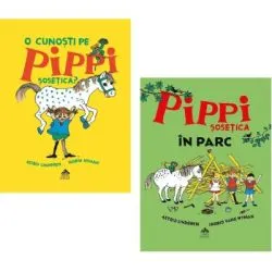Pachet format din 2 carti O cunosti pe Pippi Sosetica?, Pippi Sosetica in parc de Astrid Lindgren