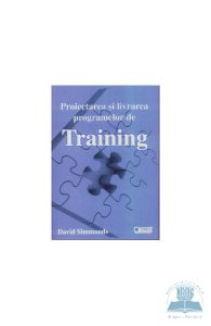 Proiectarea si livrarea programelor de training