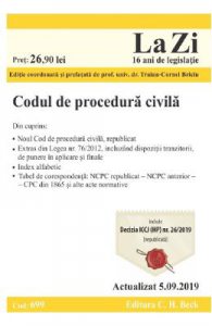 Codul de procedura civila Act. 5.09.2019