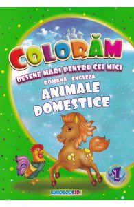 Coloram desene mari pentru cei mici: Animale domestice