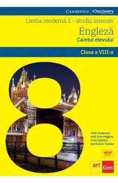 Limba engleza. Limba moderna 1 - Clasa 8 - Studiu intensiv. Eyes open 4. WorkbookCD de Vicki Anderson
