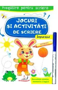 Scrie si sterge. Iepurasul. Jocuri si activitati de scriere. Caiet refolosibilwhiteboard marker