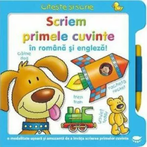 Scriem primele cuvinte in romana si engleza!