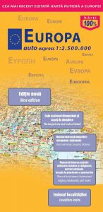 Harta rutiera pliata a Europei