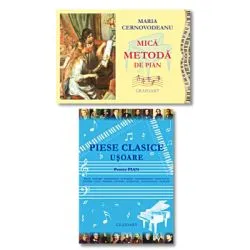 Pachet Pianistul incepator: Mica metoda de pian si Piese clasice usoare pentru pian, autor Cernovodeanu Maria de Maria Cernovodeanu