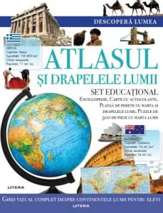 Atlasul și drapelele lumii. Descoperă lumea. Set educațional