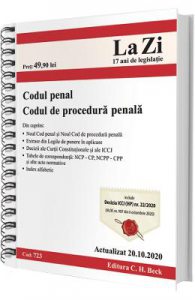 Codul penal. Codul de procedura penala Act. 20.10.2020