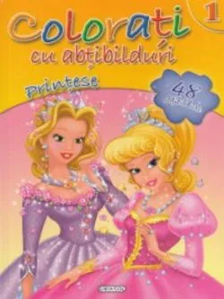 Colorati cu abtibilduri 1 - Printese de Anonim