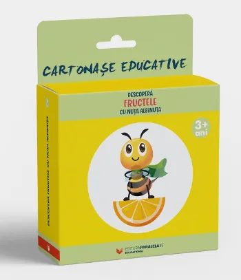 Descoperă FRUCTELE cu Nuța Albinuța (12 cartonaşe educative)