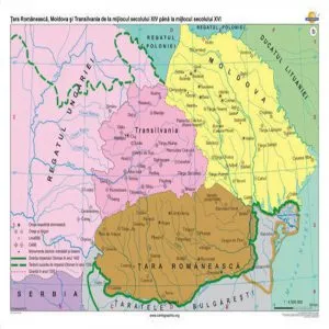 Tara Romaneasca, Moldova si Transilvania de la mijlocul secolului XIV pana la mijlocul secolului XVI