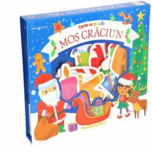Carte cu puzzle. Mos Craciun. Bebe invata