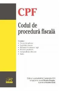 Codul de procedura fiscala Act. 2 Septembrie 2018