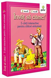 Pachet 5 carti interactive pentru cititori entuziasti. Invat sa citesc! Nivelul 1. Nivelul 2