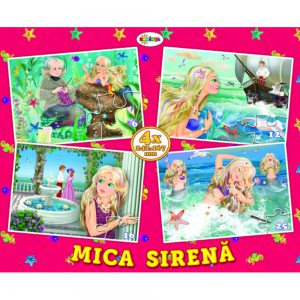 Puzzle - mica sirena (4 imagini - 59 de piese)