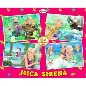 Puzzle - mica sirena (4 imagini - 59 de piese)