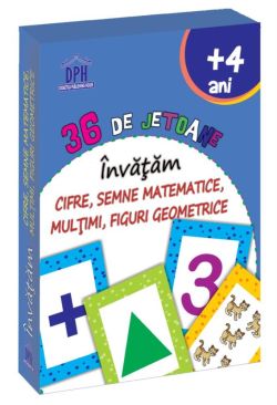 36 de Jetoane - Invatam - Cifre, Semne Matematice, Multimi, Figuri geometrice