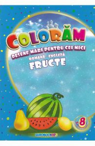 Coloram desene mari pentru cei mici: Fructe