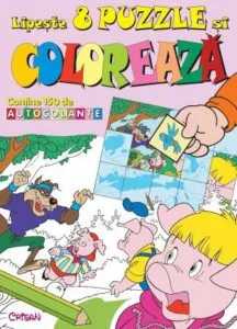 Lipeste si coloreaza - Cei Trei Purcelusi