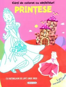 Carti de colorat cu abtibilduri - Printese