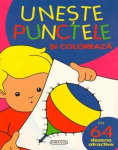 Uneste punctele si coloreaza, albastru