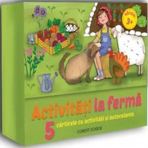 Activitati la ferma. 5 carticele cu activitati si autocolante
