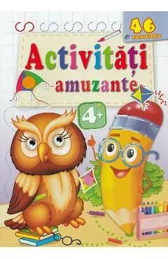 Activitati amuzante. Bufnita 46 autocolante 4 ani