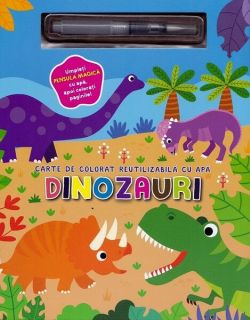 Dinozauri. Carte de colorat reutilizabilă cu apă