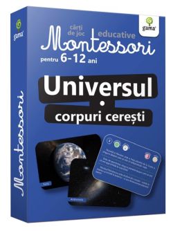 Universul. Corpuri ceresti. Carti de joc Montessori pentru 6-12 ani