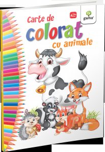 Carte de colorat cu animale