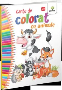 Carte de colorat cu animale