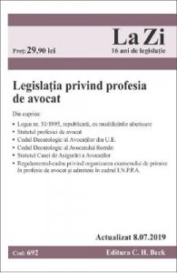 Legislatia privind profesia de avocat Act. 8.07.2019
